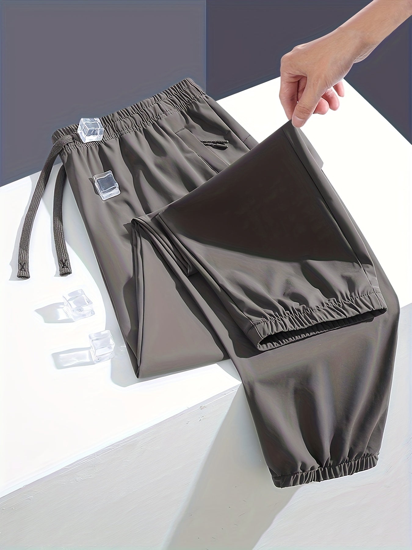 Women's Fashion Casual Pants, Cool and Soft Against the Skin, Breathable and Non-stuffy, Made with Nylon and Spandex Fabric, Fabric Weight 150, Machine Washable but Not Dry Cleanable, Elastic Cuff Design, Stylish Pocket Design for Convenience