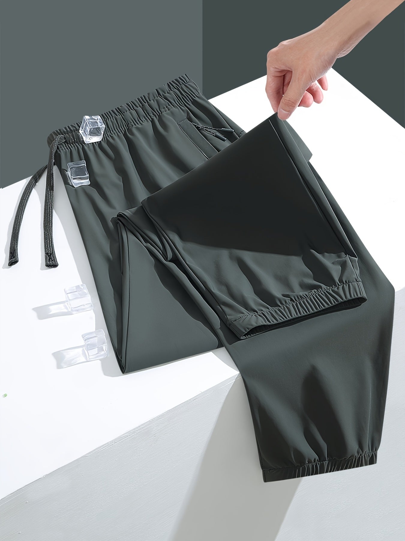 Women's Fashion Casual Pants, Cool and Soft Against the Skin, Breathable and Non-stuffy, Made with Nylon and Spandex Fabric, Fabric Weight 150, Machine Washable but Not Dry Cleanable, Elastic Cuff Design, Stylish Pocket Design for Convenience