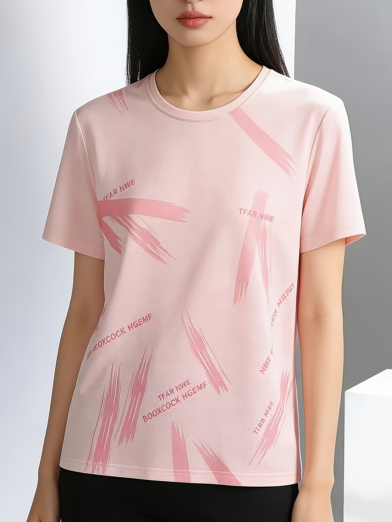 Summer Cool Ice Fiber Fabric Printed T-Shirt | Stretchy Ice-Feel Air-Conditioning Shirt