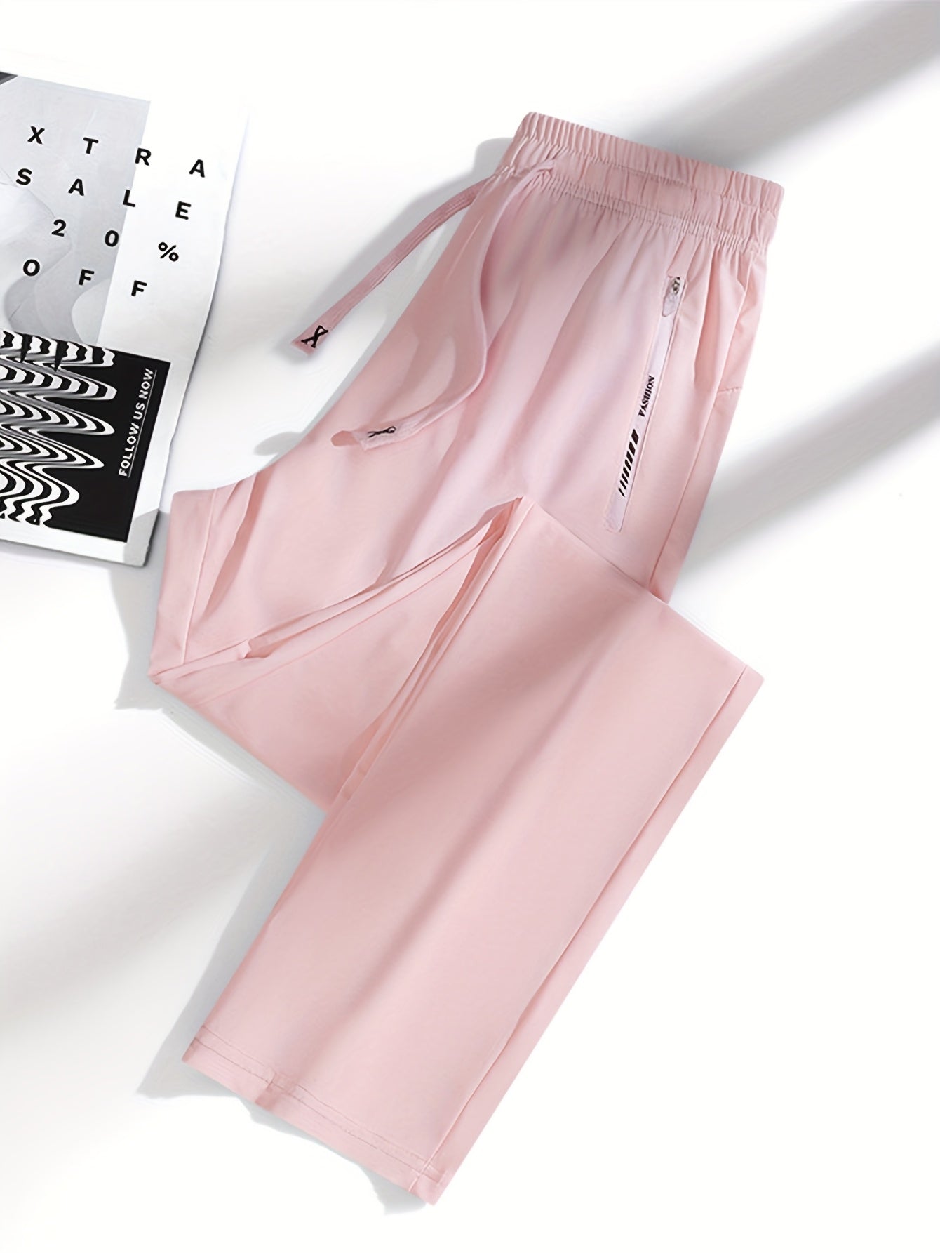 Women's Quick-Dry Nylon Sports Pants with Drawstring Waist, Casual Long Trousers for Outdoor Activities - Spring/Summer/Fall, Summer, Direct Mouth