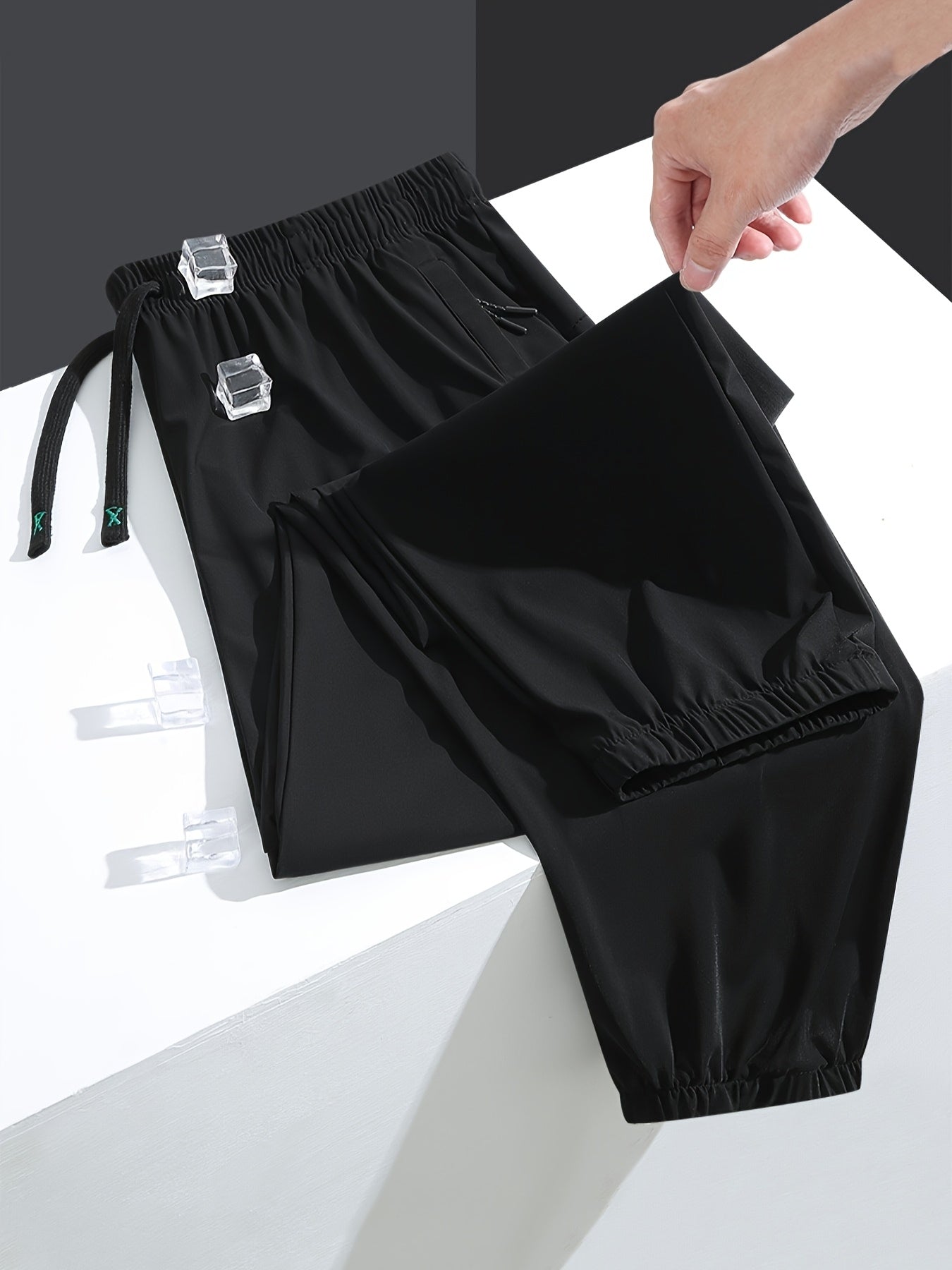 Women's Fashion Casual Pants, Cool and Soft Against the Skin, Breathable and Non-stuffy, Made with Nylon and Spandex Fabric, Fabric Weight 150, Machine Washable but Not Dry Cleanable, Elastic Cuff Design, Stylish Pocket Design for Convenience
